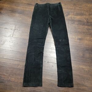 Michael Hoban North Beach Leather pants Size 2 Black Suede